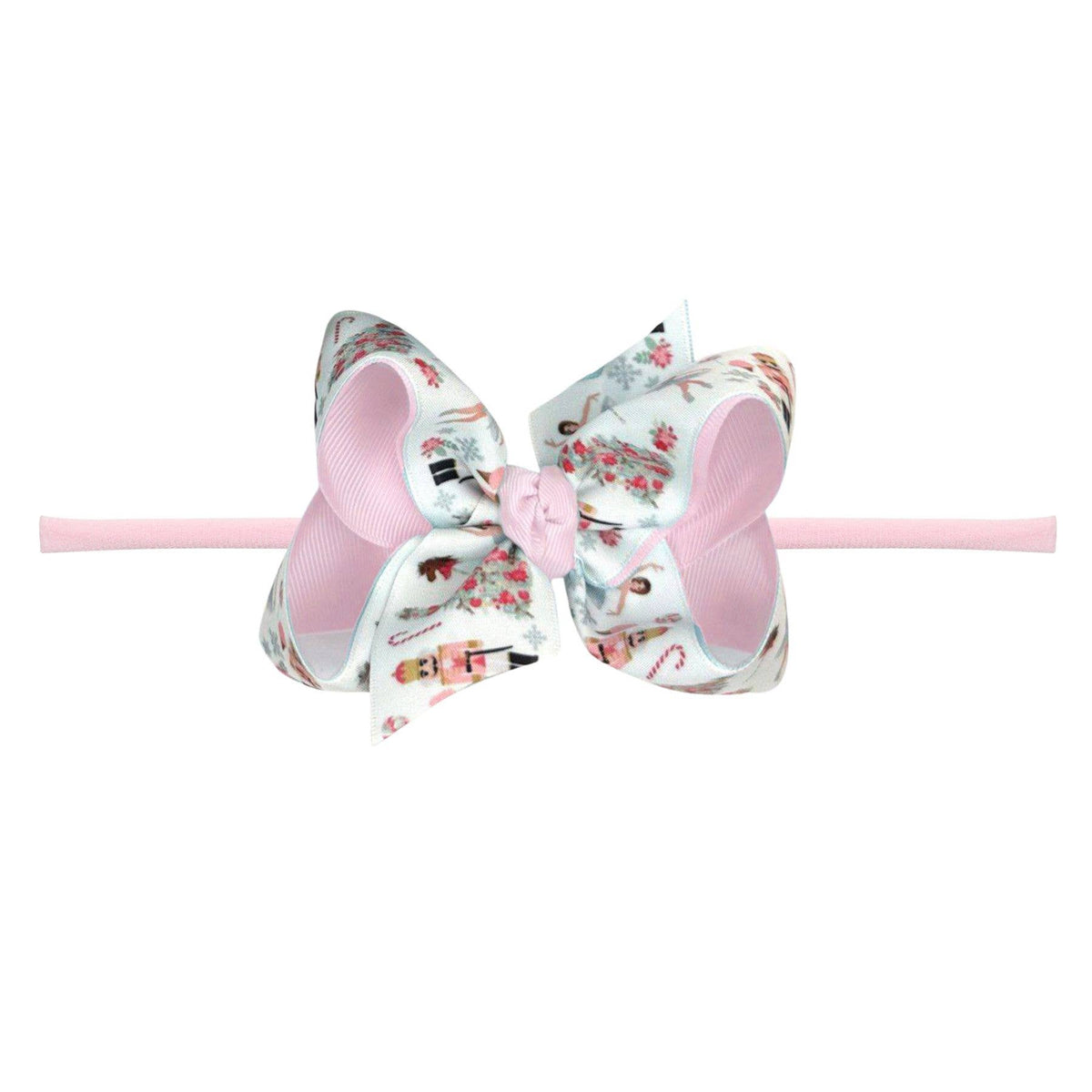 1/4" Pantyhose Headband w/ 4.5" Large Pastel Nutcracker