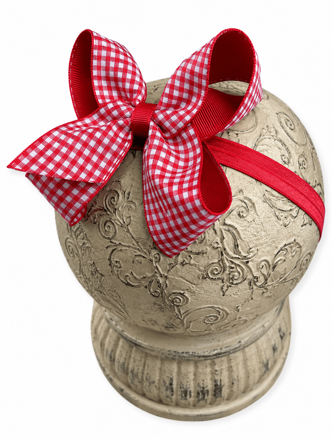 Gingham Classic Boutique Hair Bow | Clip or Headband