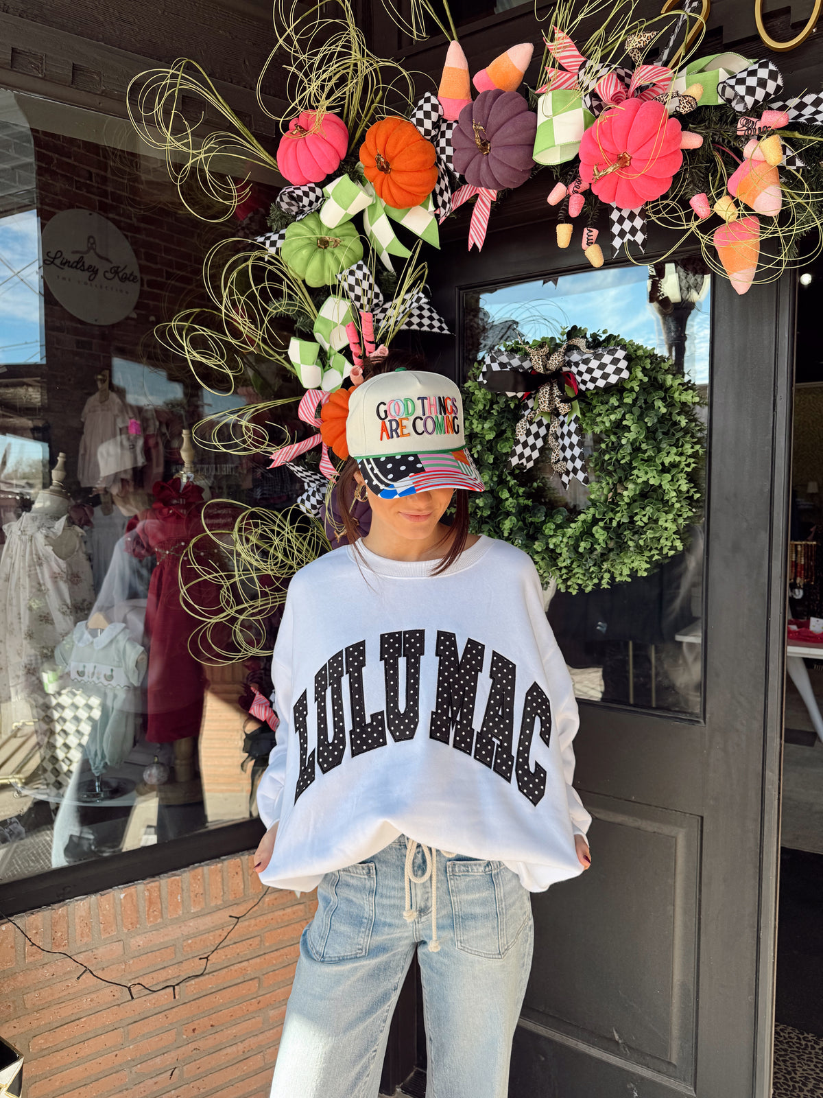 Lulu Mac B&W Polka Dot Sweatshirt
