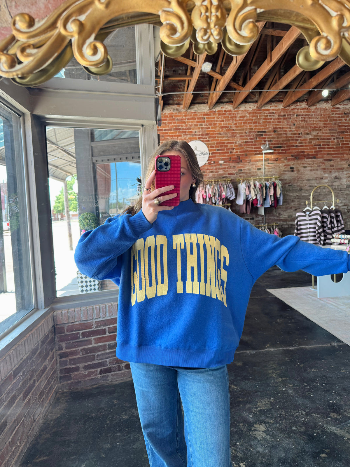 Good Things 2-Sided Mock Sweatshirt