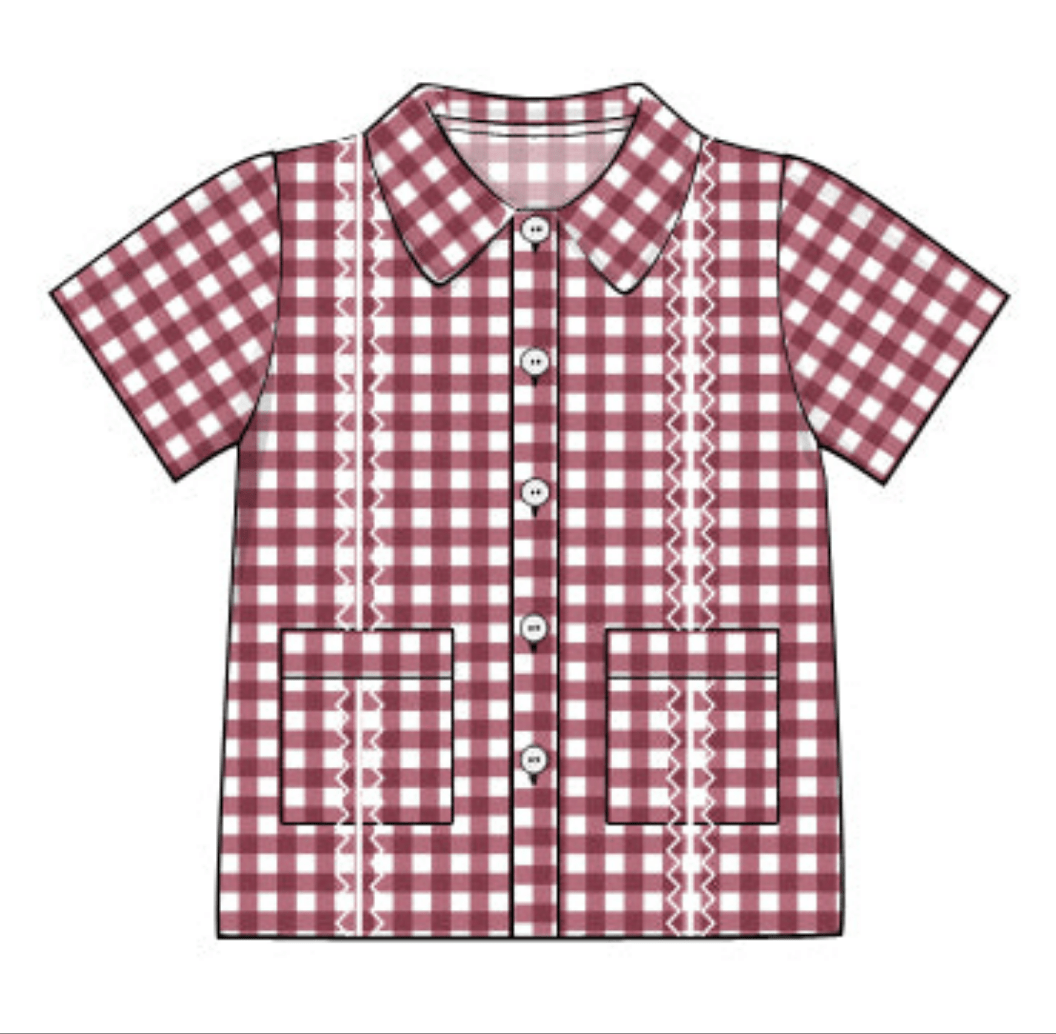Gameday Gingham - Maroon Edition - Boys Shirt