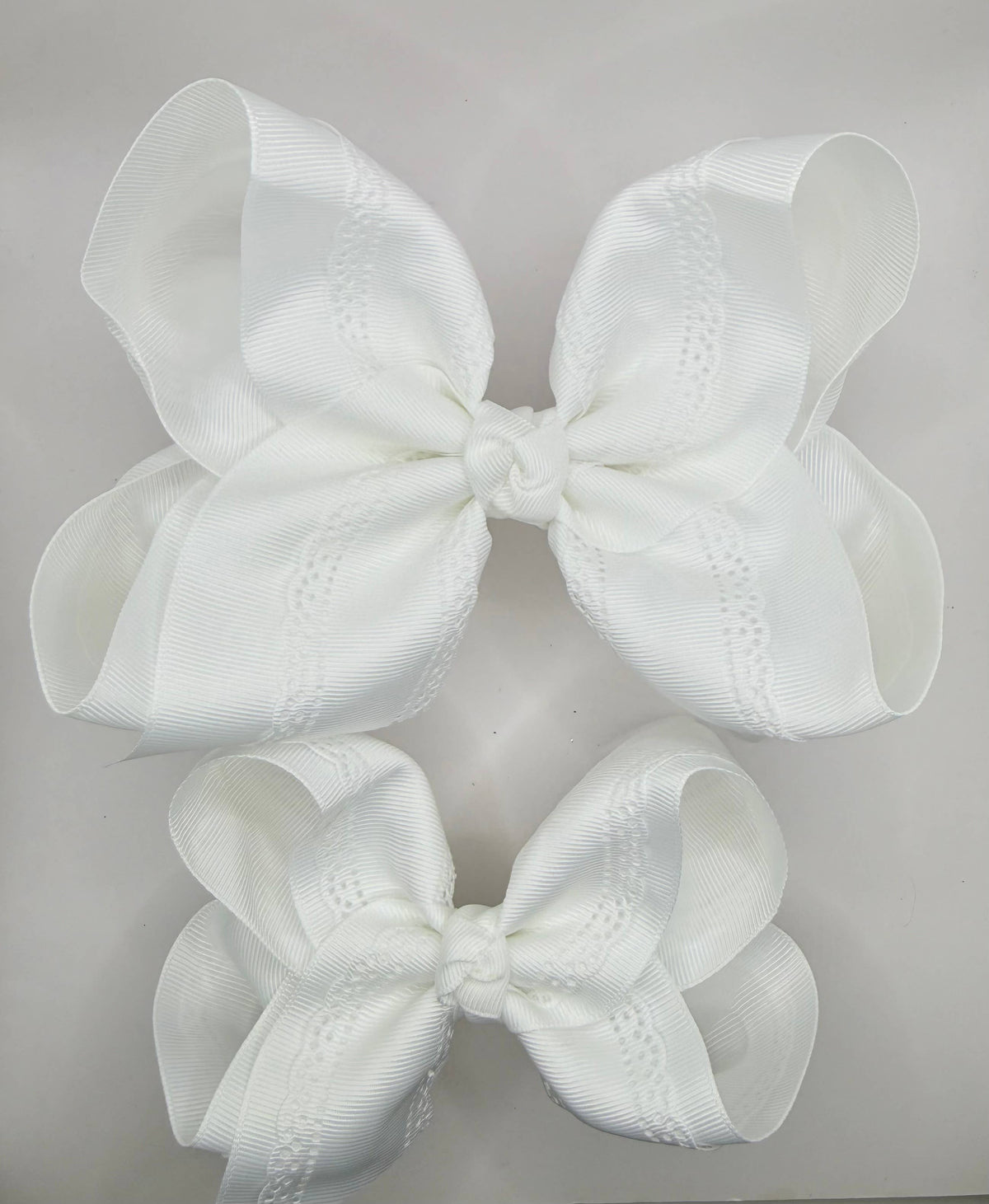 White Eyelet Bow