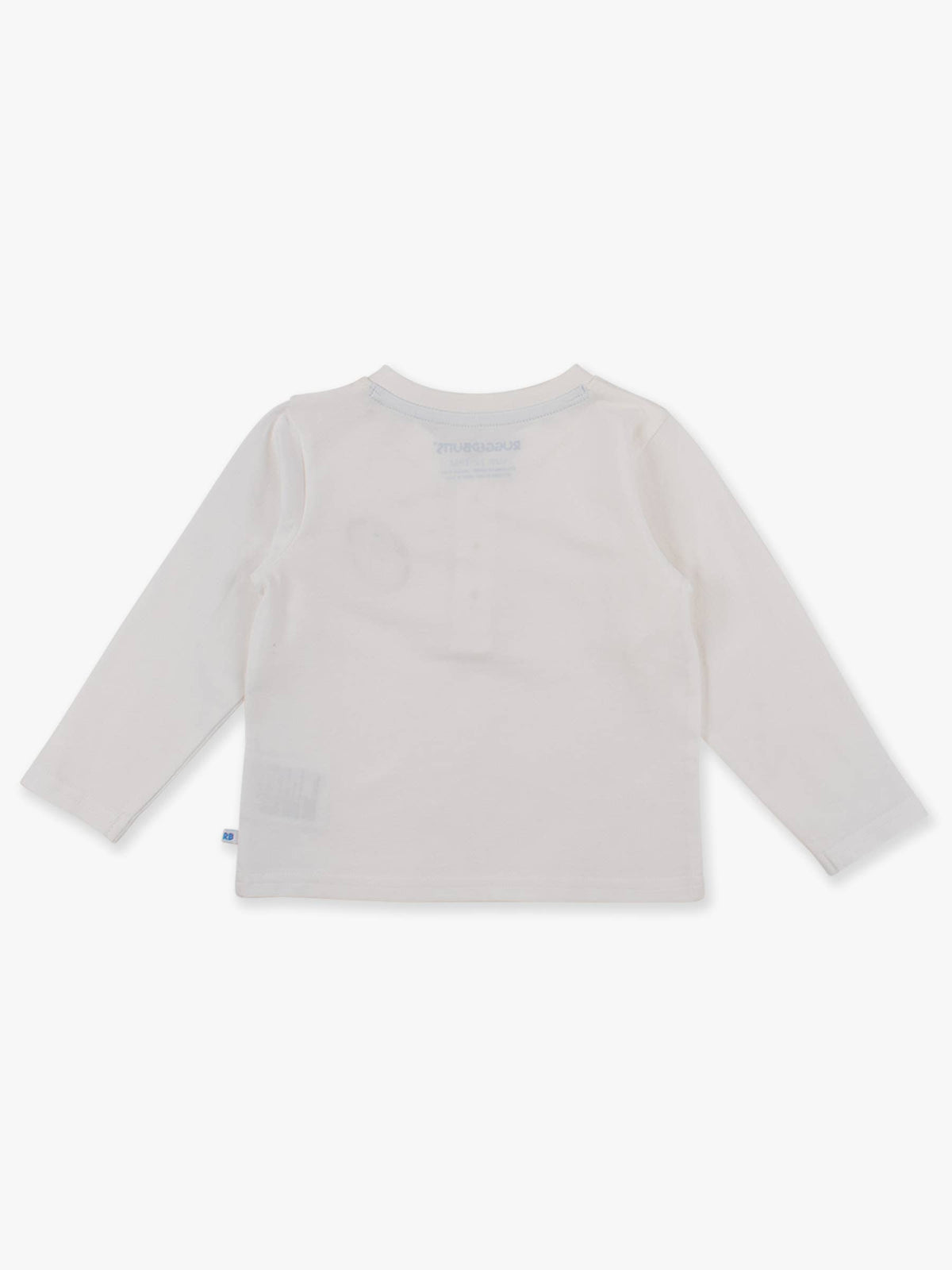 Boys Football White Knit Long Sleeve Embroidered Henley Tee