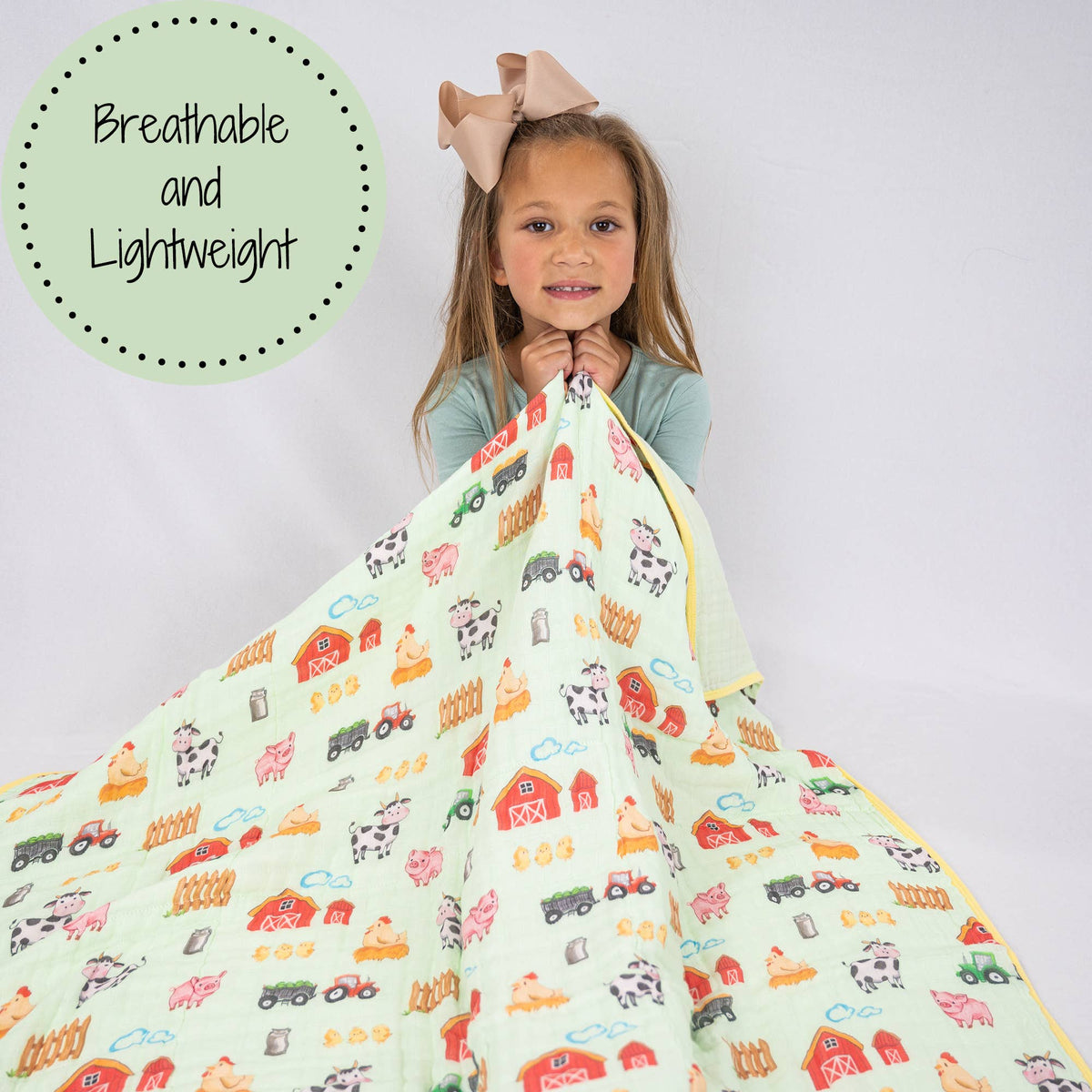 Muslin Quilt Baby & Kids Blanket Little Farmer