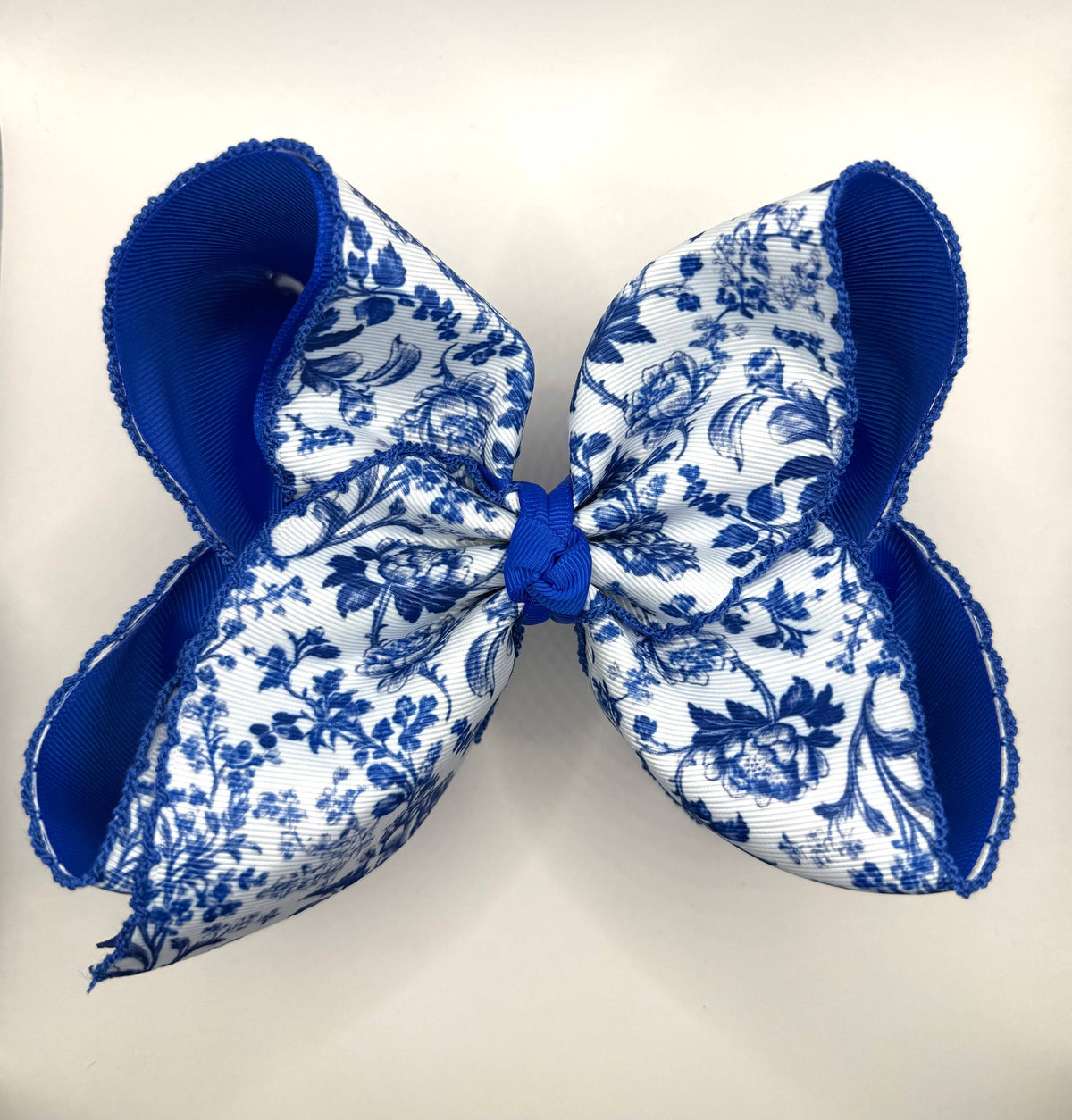Blue Floral Toile Moonstitch