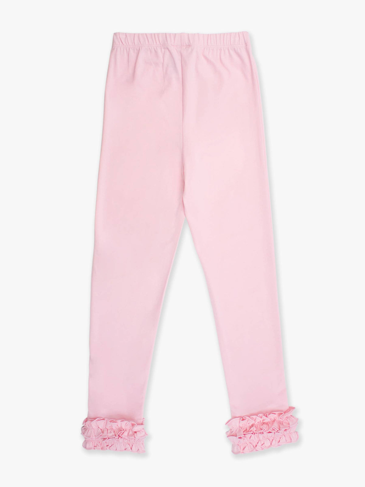 Girls Pink Classic Ruffle Leggings