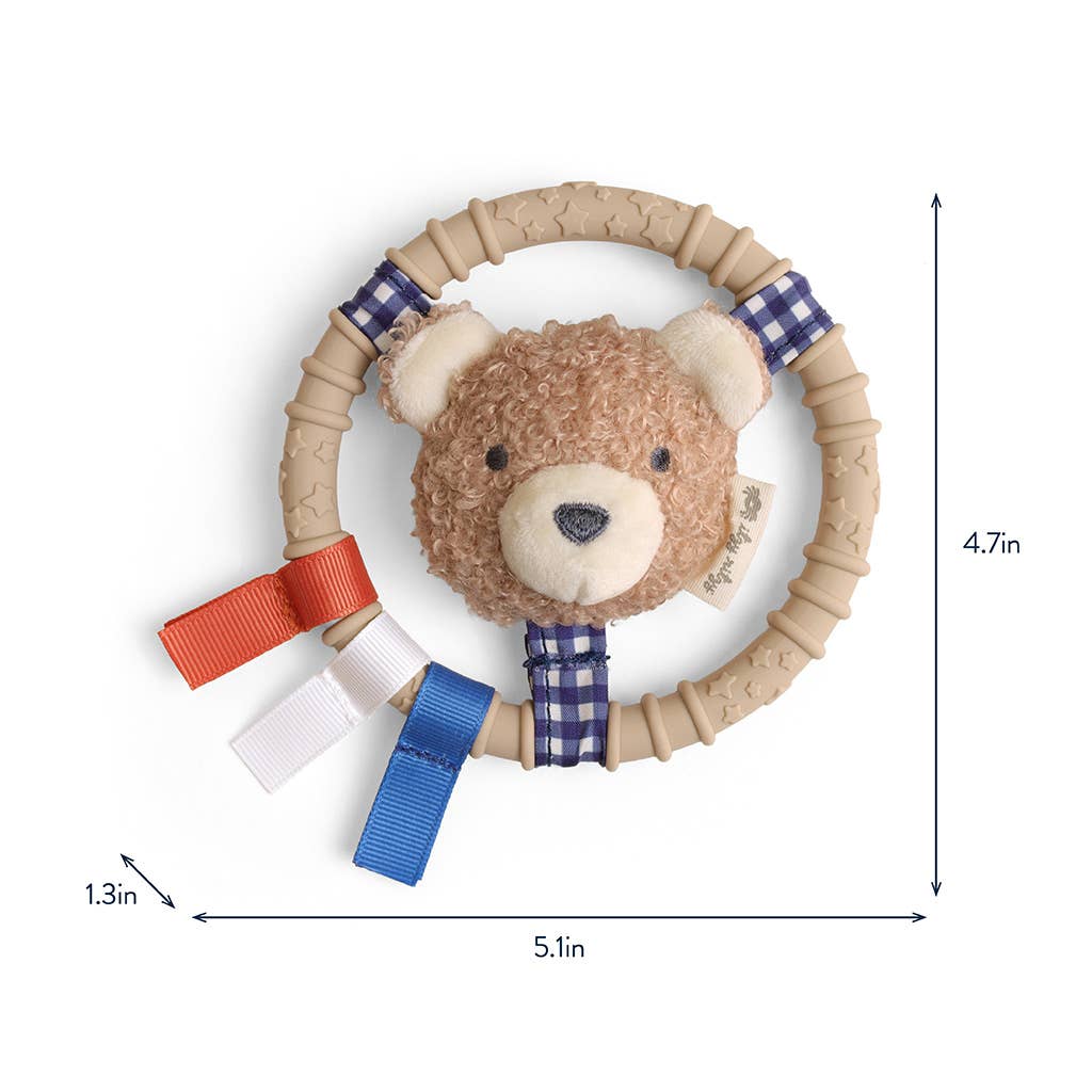 Itzy Ring Pal™ - Teething Ring with Plush Character