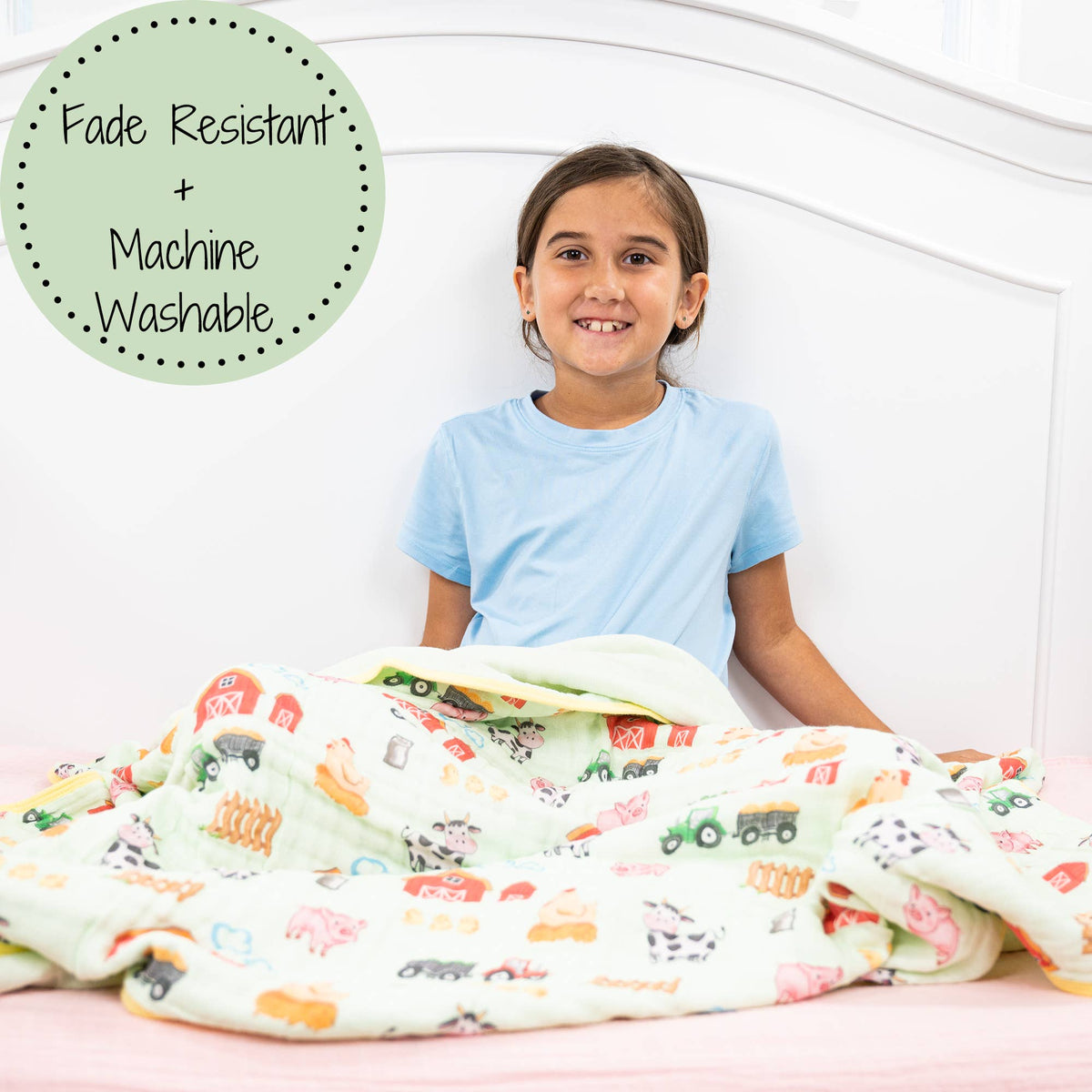 Muslin Quilt Baby & Kids Blanket Little Farmer
