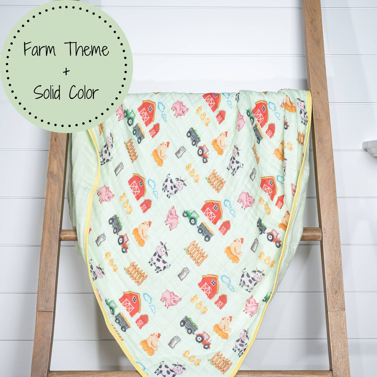 Muslin Quilt Baby & Kids Blanket Little Farmer