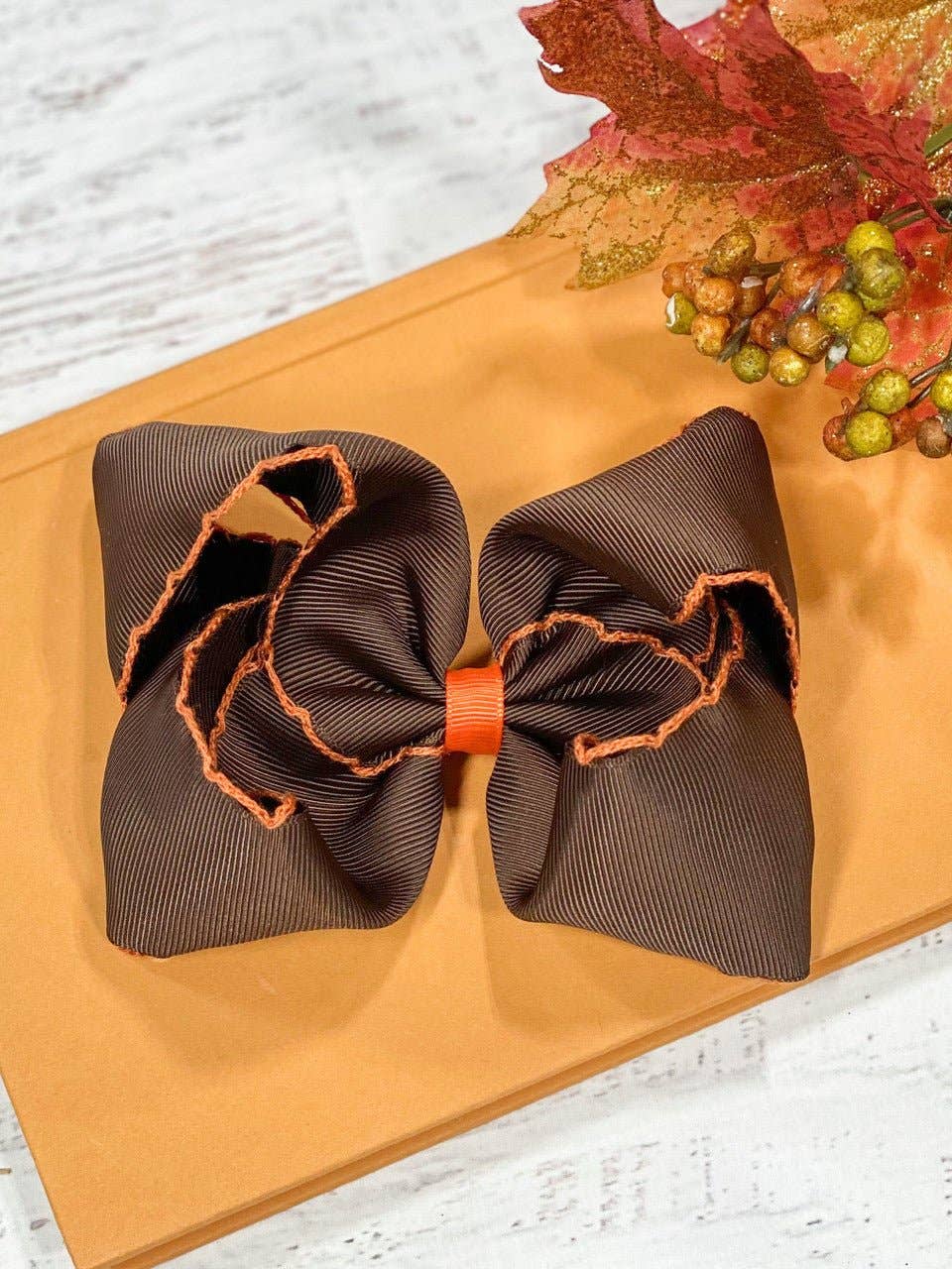 5" Classic Moonstitch Boutique Bows Girls Hair Accessories | Clip or Headband