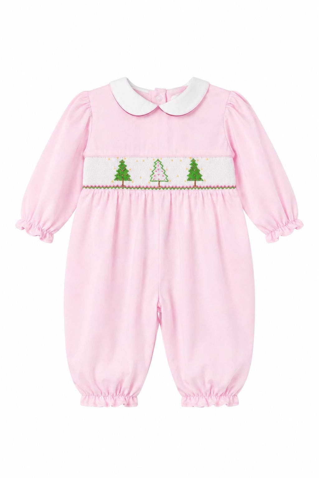 Smocked Christmas Tree Baby Girl Longall