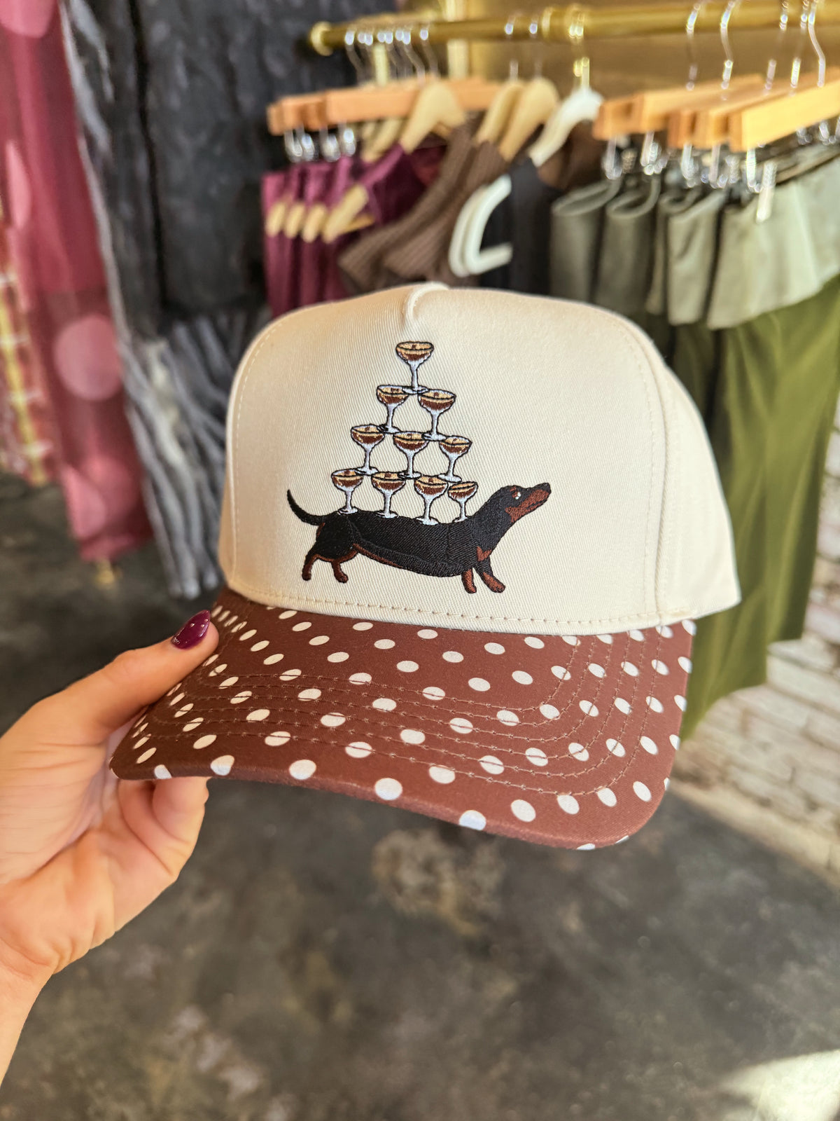Dachshund Espresso Martini Hat