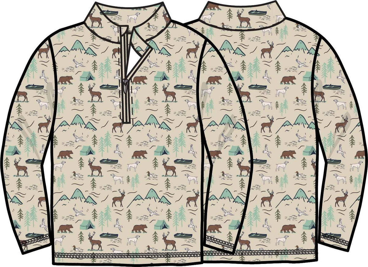 Boys Alpine Mountain Adventure Performance Long Sleeve Quarter Zip