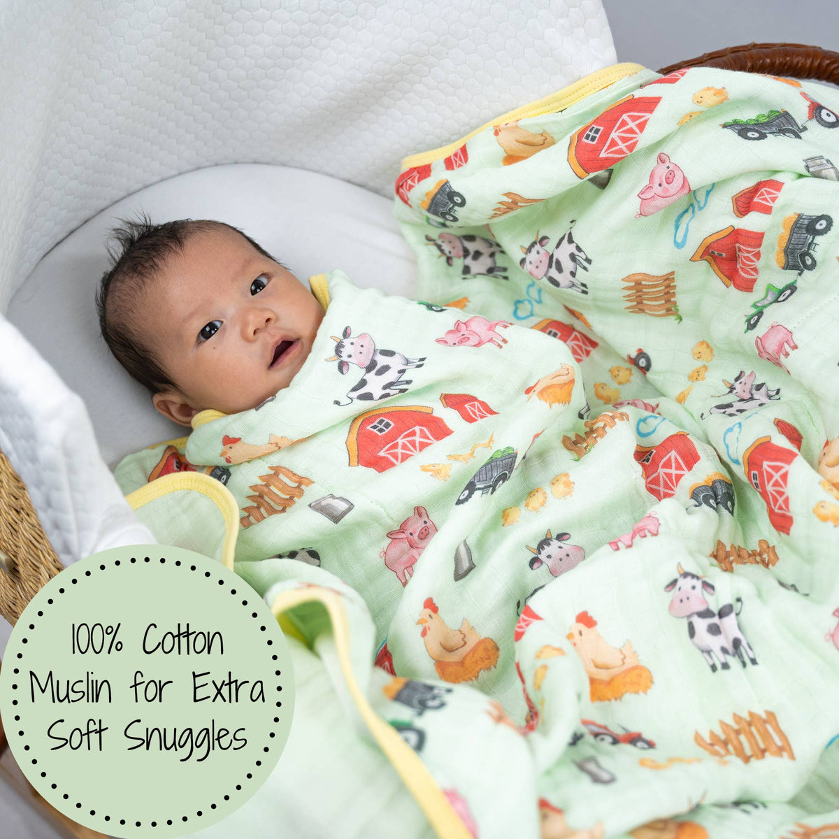 Muslin Quilt Baby & Kids Blanket Little Farmer
