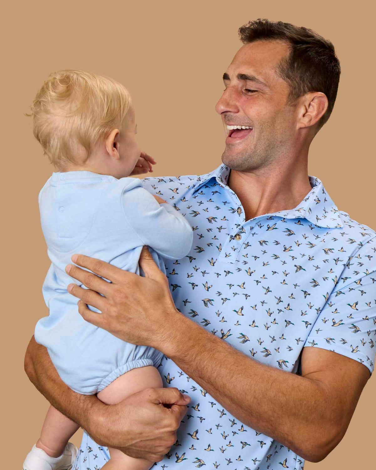 Baby Mallard Skies Applique Sweatshirt Bubble Romper