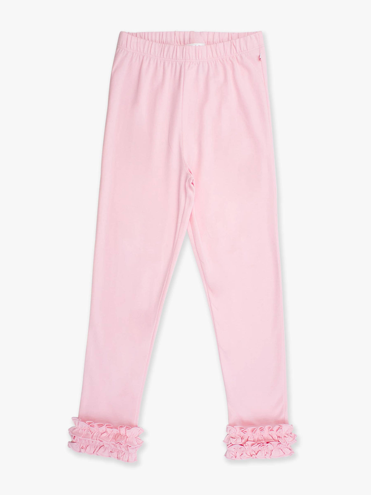 Girls Pink Classic Ruffle Leggings