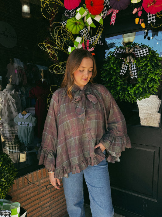 Plaid and Pretty Blouse