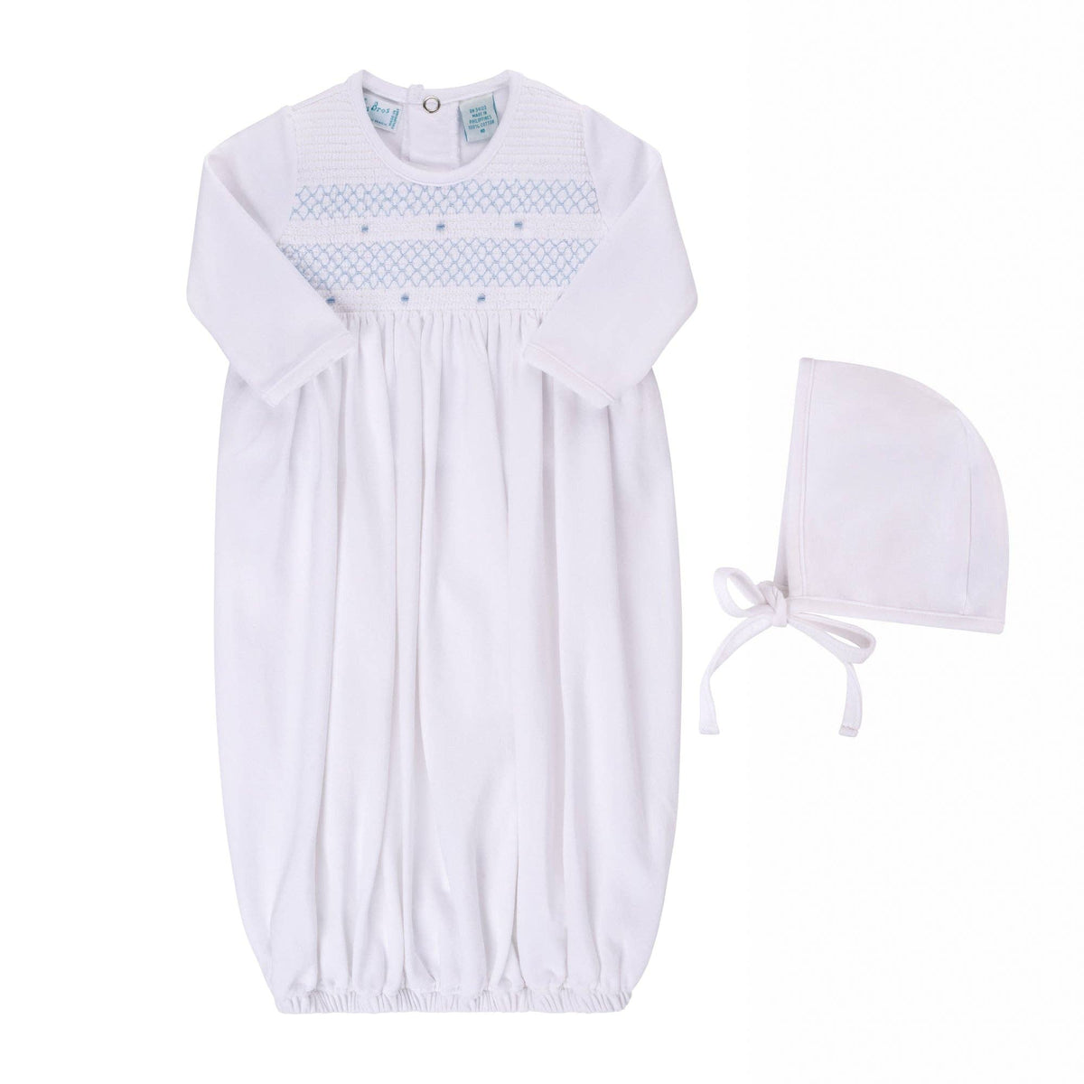 Baby Boys & Girls Smocked Bullion Gown w/Hat