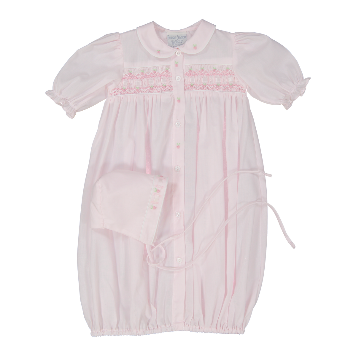 Ribbon Smocked Take Home Gown with Hat