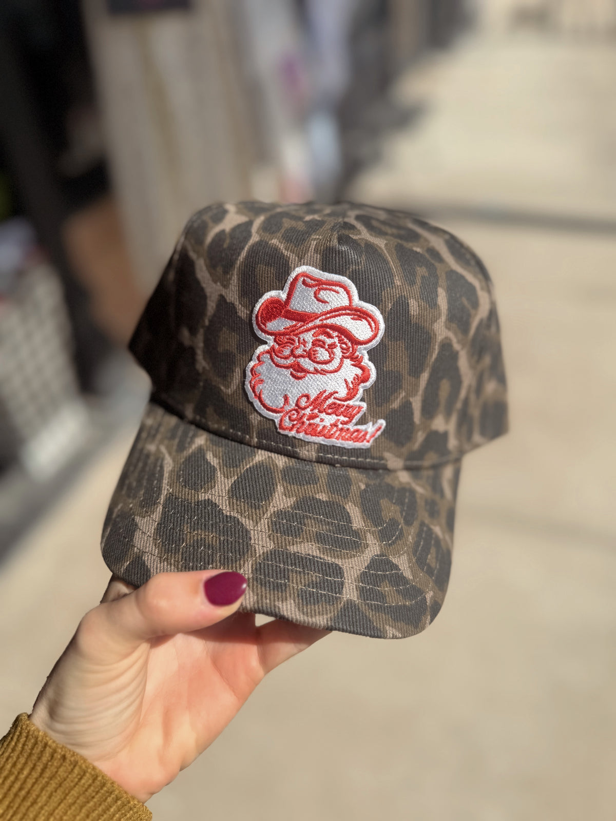 Leopard Santa Hat