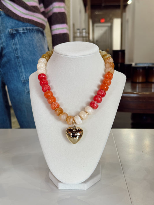 Heart of Gold Statement Necklace