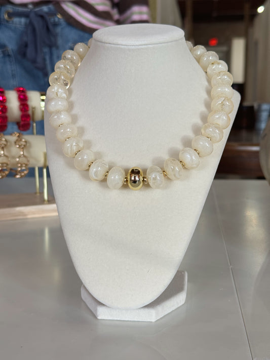 White Chunky Necklace