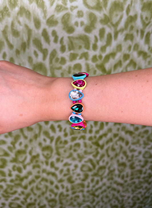 Rainbow Chunky Stretch Bracelet