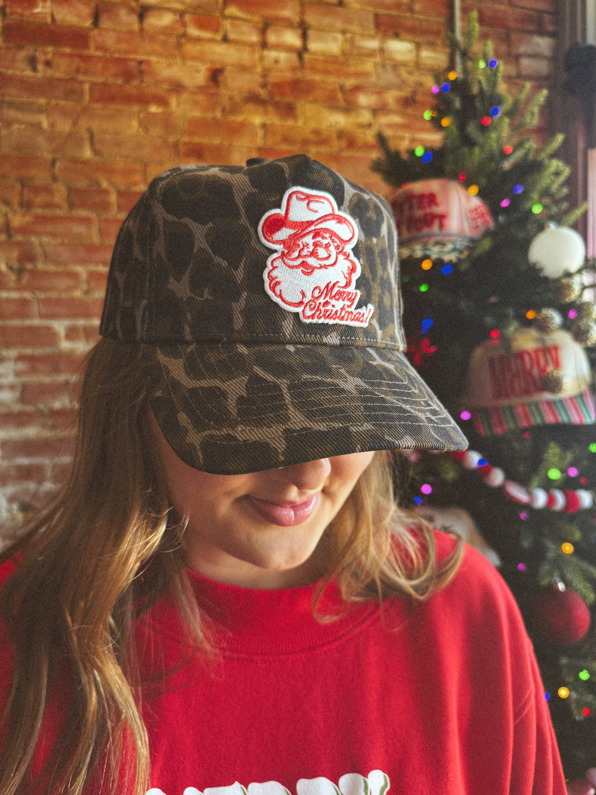 Leopard Santa Hat