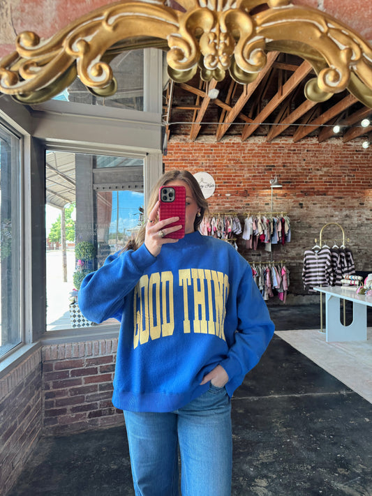 Good Things 2-Sided Mock Sweatshirt