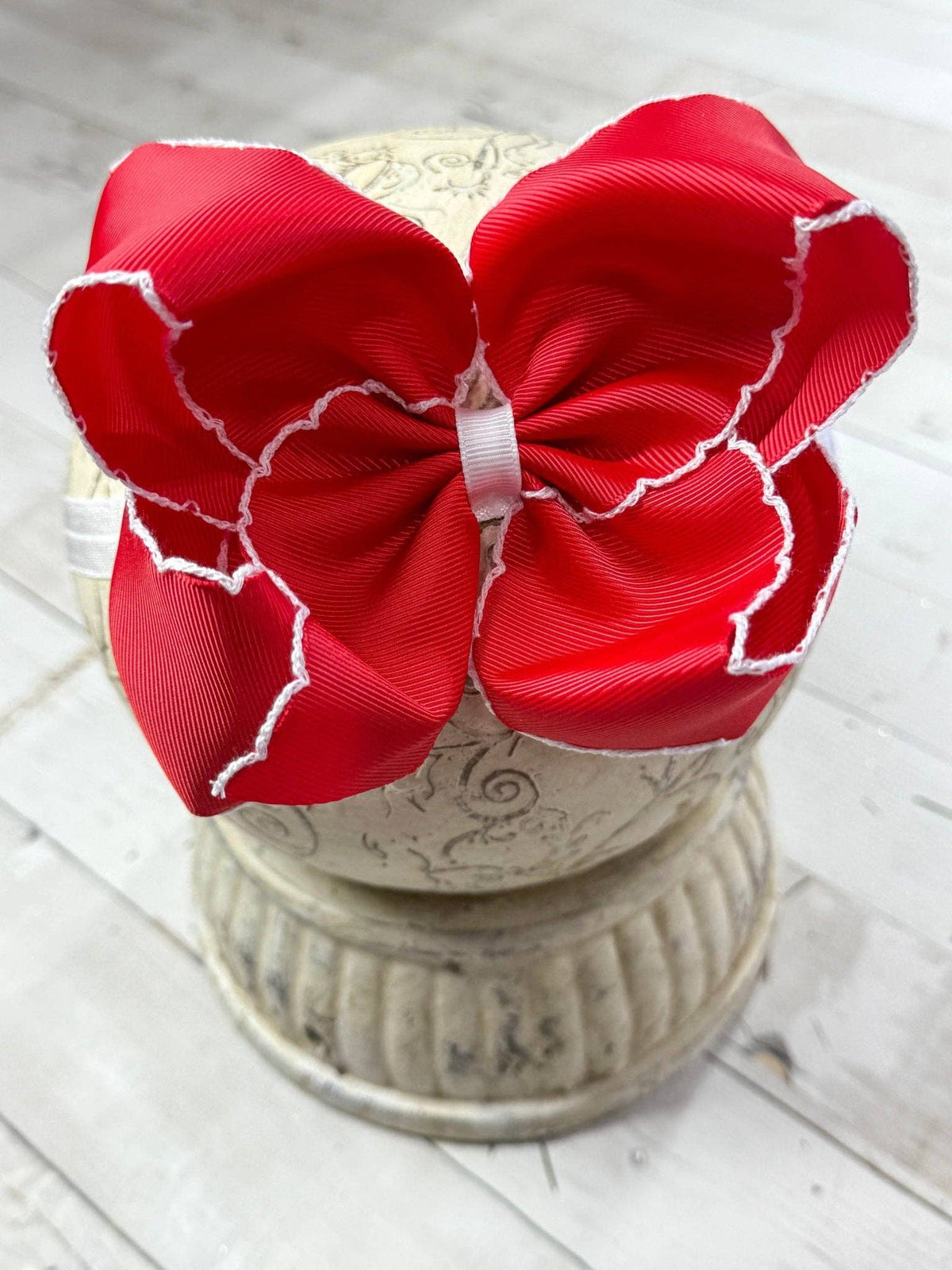 5" Classic Moonstitch Boutique Bows Girls Hair Accessories | Clip or Headband