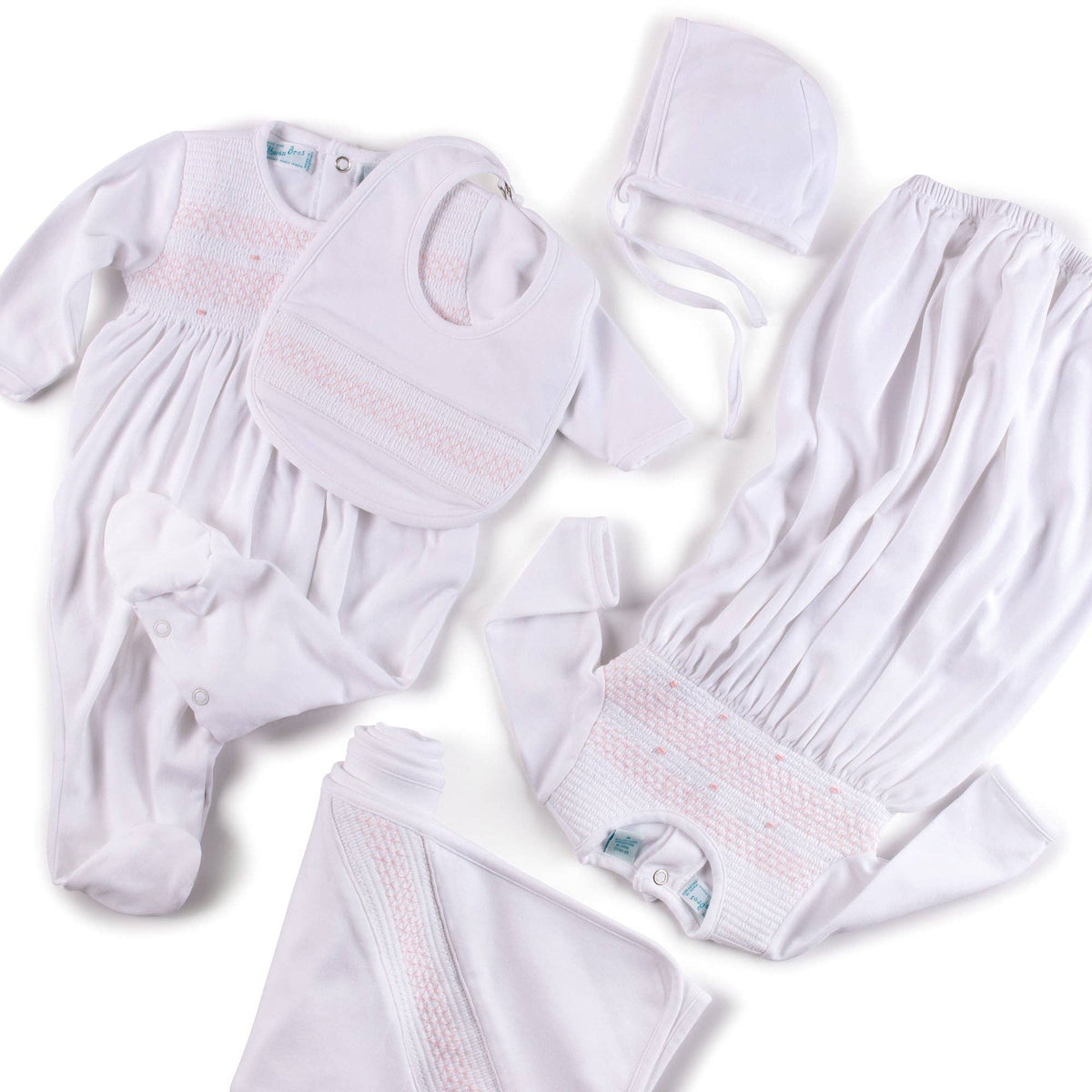 Baby Boys & Girls Smocked Bullion Gown w/Hat