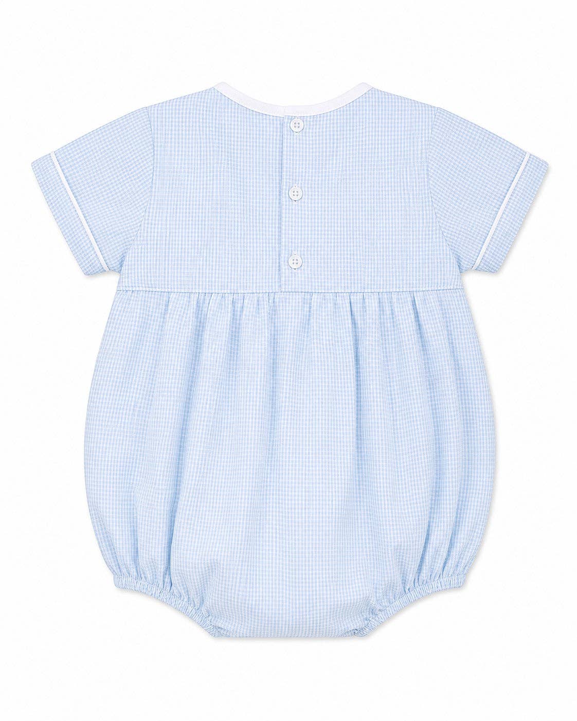 Carriage Boutique Smocked Gingham Bubble and Bonnet Set