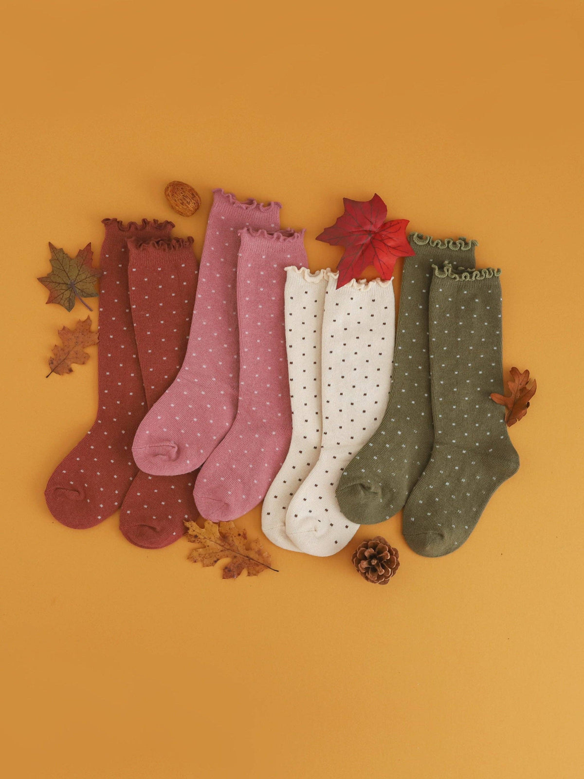 Dottie Knee Socks - Vanilla