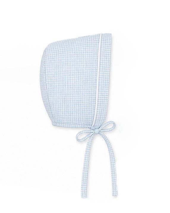 Carriage Boutique Smocked Gingham Bubble and Bonnet Set