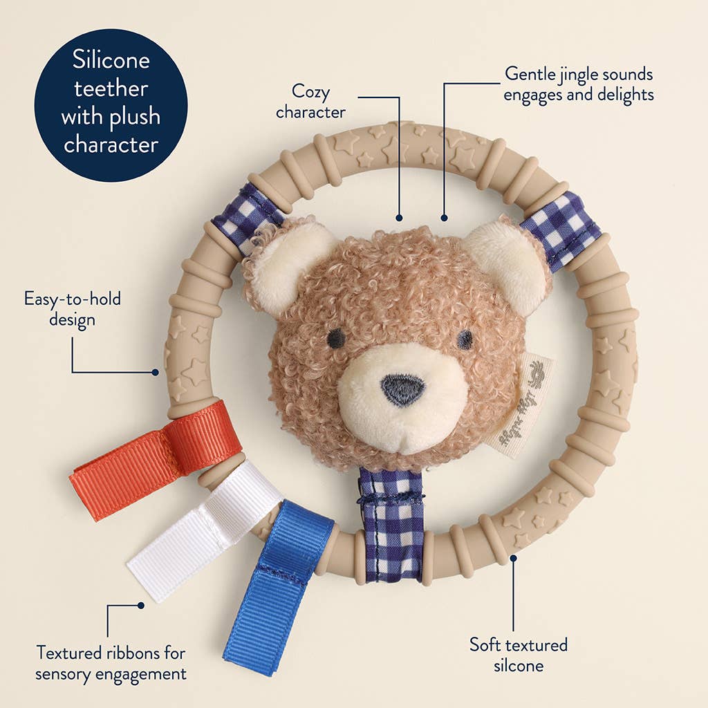Itzy Ring Pal™ - Teething Ring with Plush Character