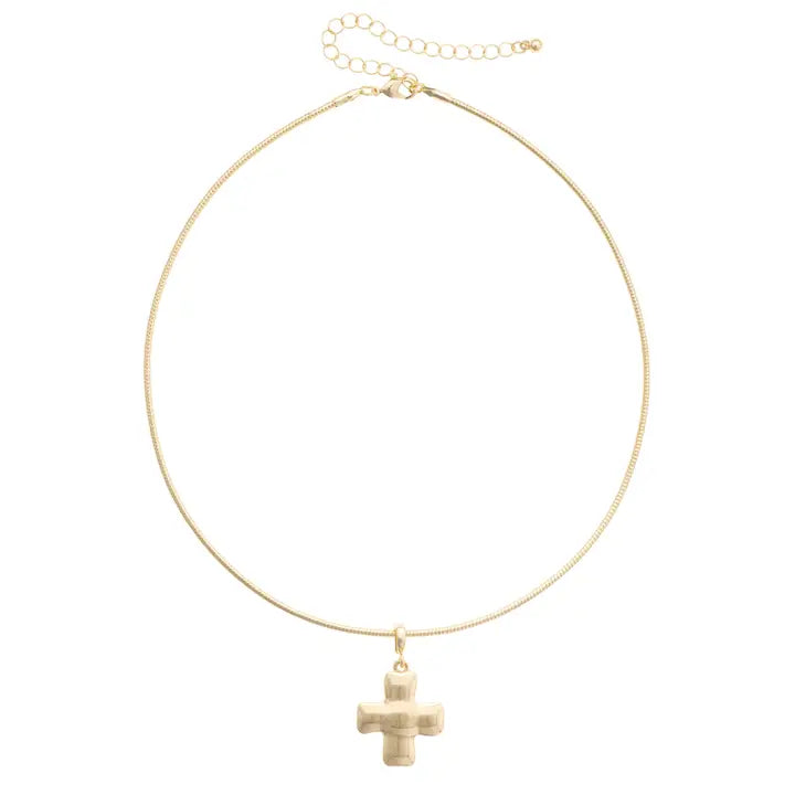 Square Cross Collar Necklace