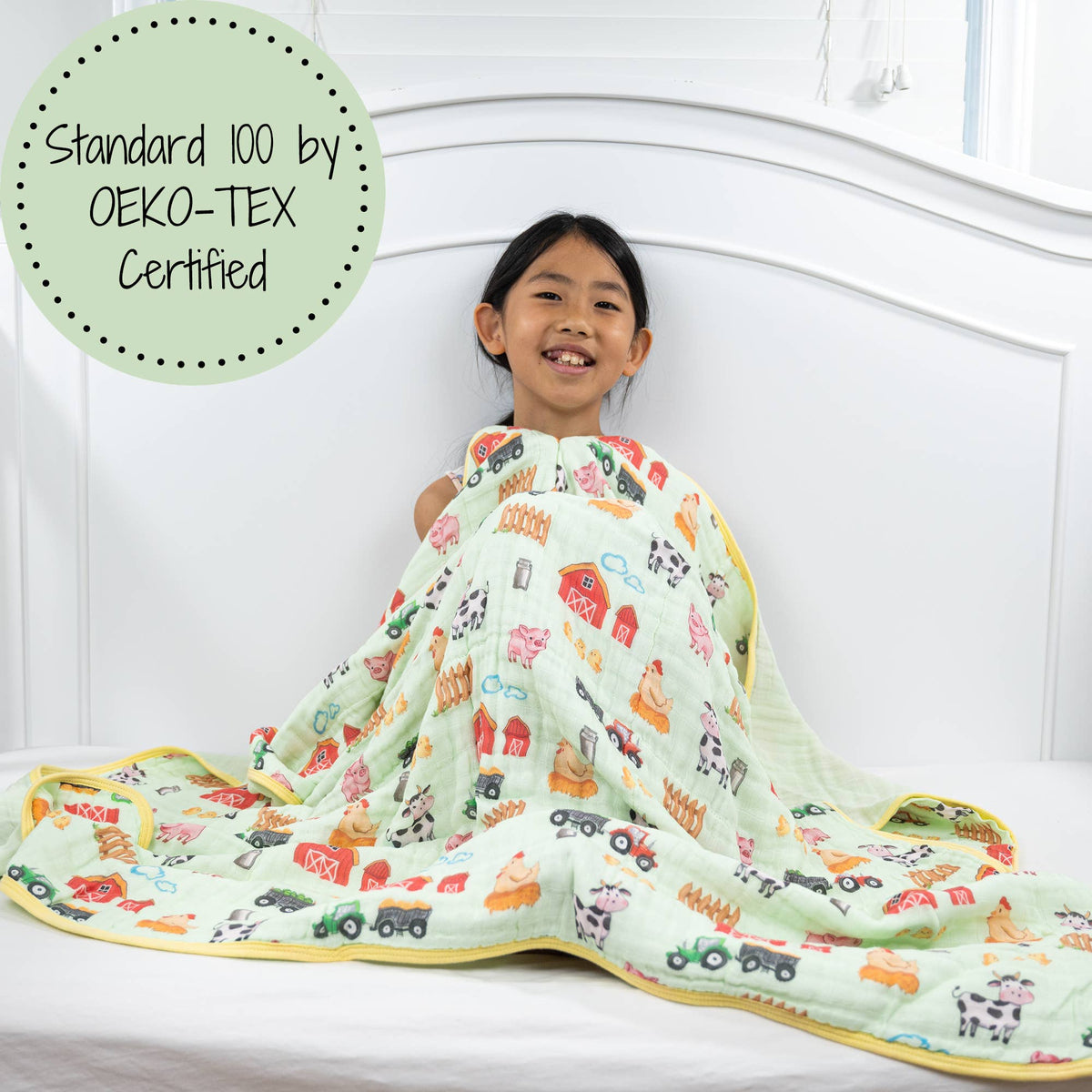 Muslin Quilt Baby & Kids Blanket Little Farmer