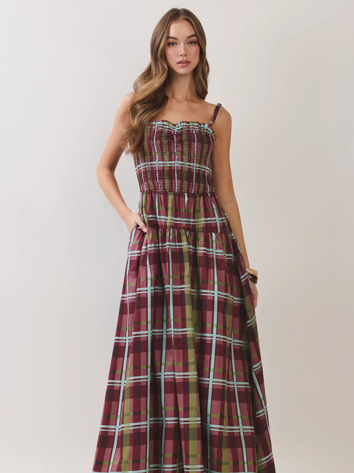 Plaid About You Maxi Dress