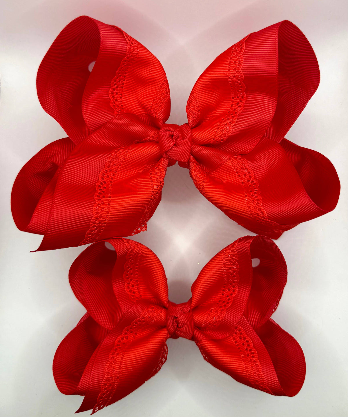 Red Eyelet Bow