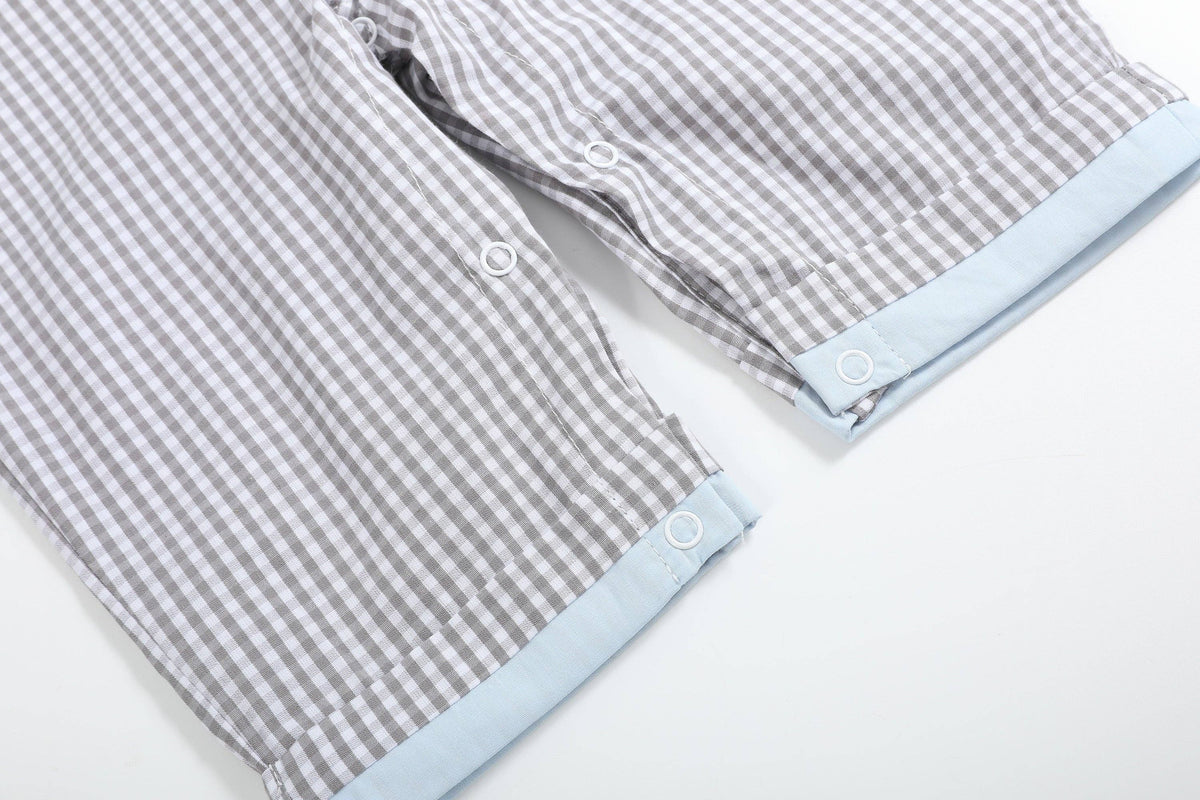 Light Gray Mallard Smocked Overalls