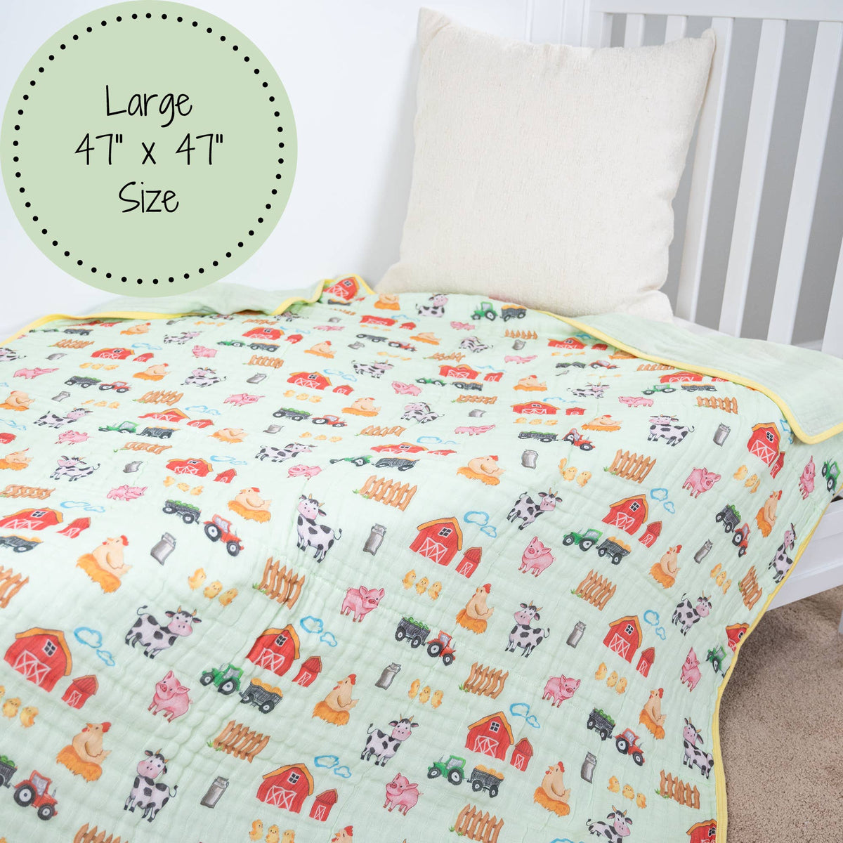 Muslin Quilt Baby & Kids Blanket Little Farmer