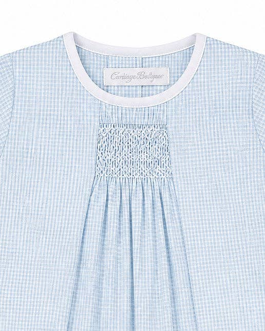 Carriage Boutique Smocked Gingham Bubble and Bonnet Set